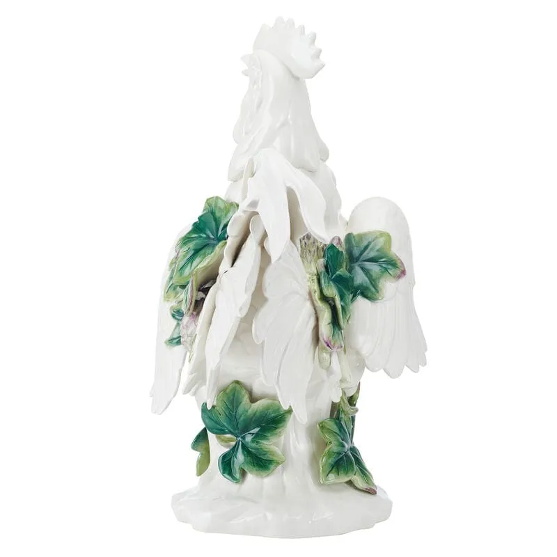 Fitz and Floyd Sicily Green gallo decorativo 48 cm ceramica