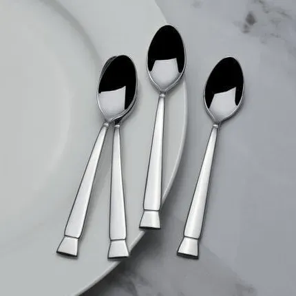 Fitz and Floyd Carlina set 4 cucchiaini lunghi acciaio lucido