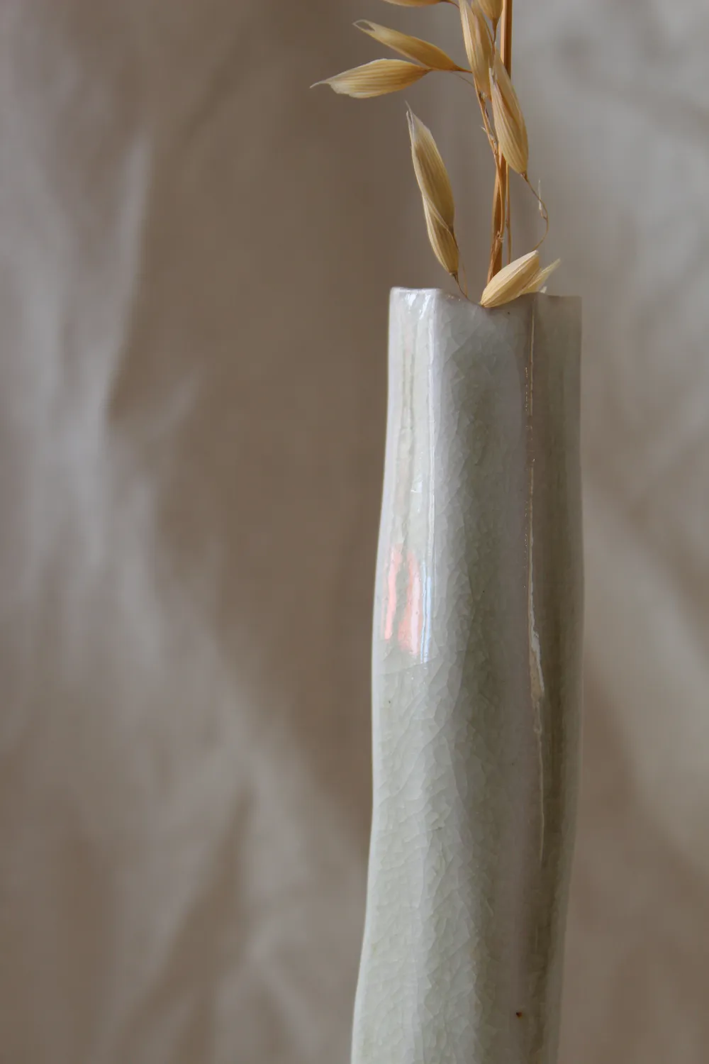 Studio Delta Pottery Iwa woodfired #2 vaso monofiore porcellana