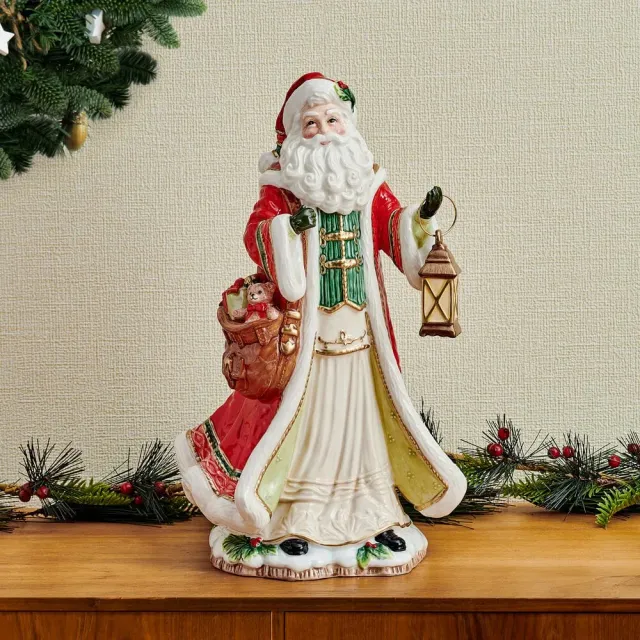Fitz and Floyd Crimson Santa statuetta natalizia 34 cm
