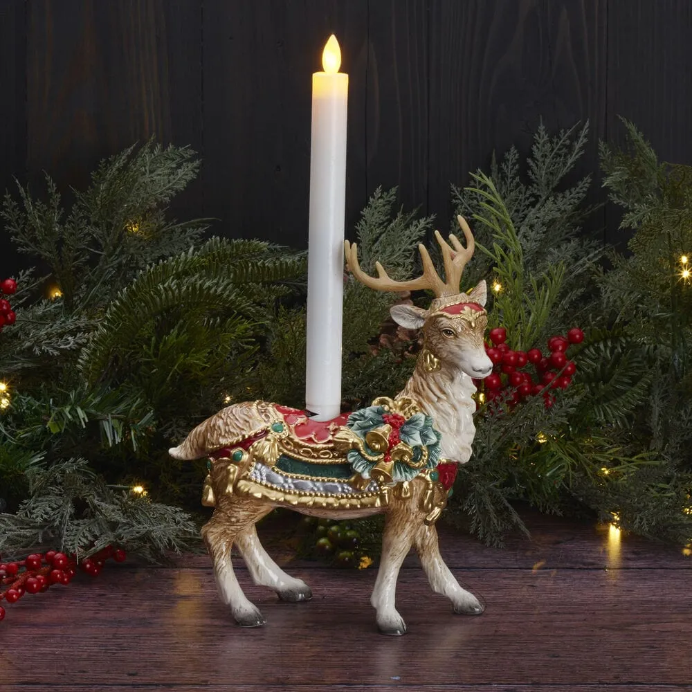 Fitz and Floyd Noel Holiday portacandele cervo terracotta