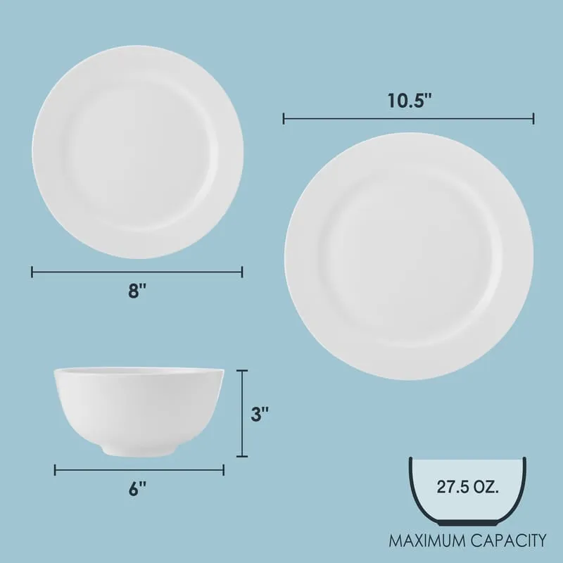 Fitz and Floyd Nevaeh White servizio piatti bone china 12 pz