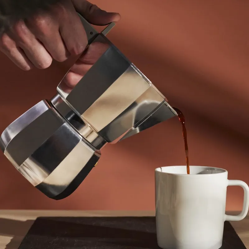 Alessi Moka caffettiera 9 tazze acciaio