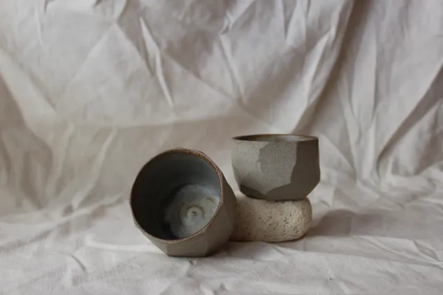 Studio Delta Pottery Essere Pietra tazzine caffè set 2 pz grès