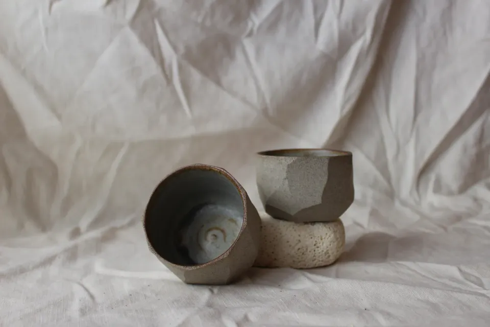 Studio Delta Pottery Essere Pietra tazzine caffè set 2 pz grès