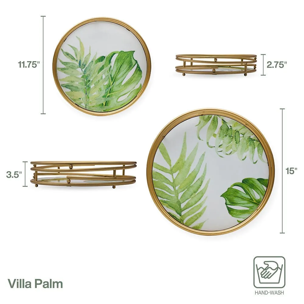 Fitz and Floyd Villa Palm vassoi centrotavola 2 pezzi palma