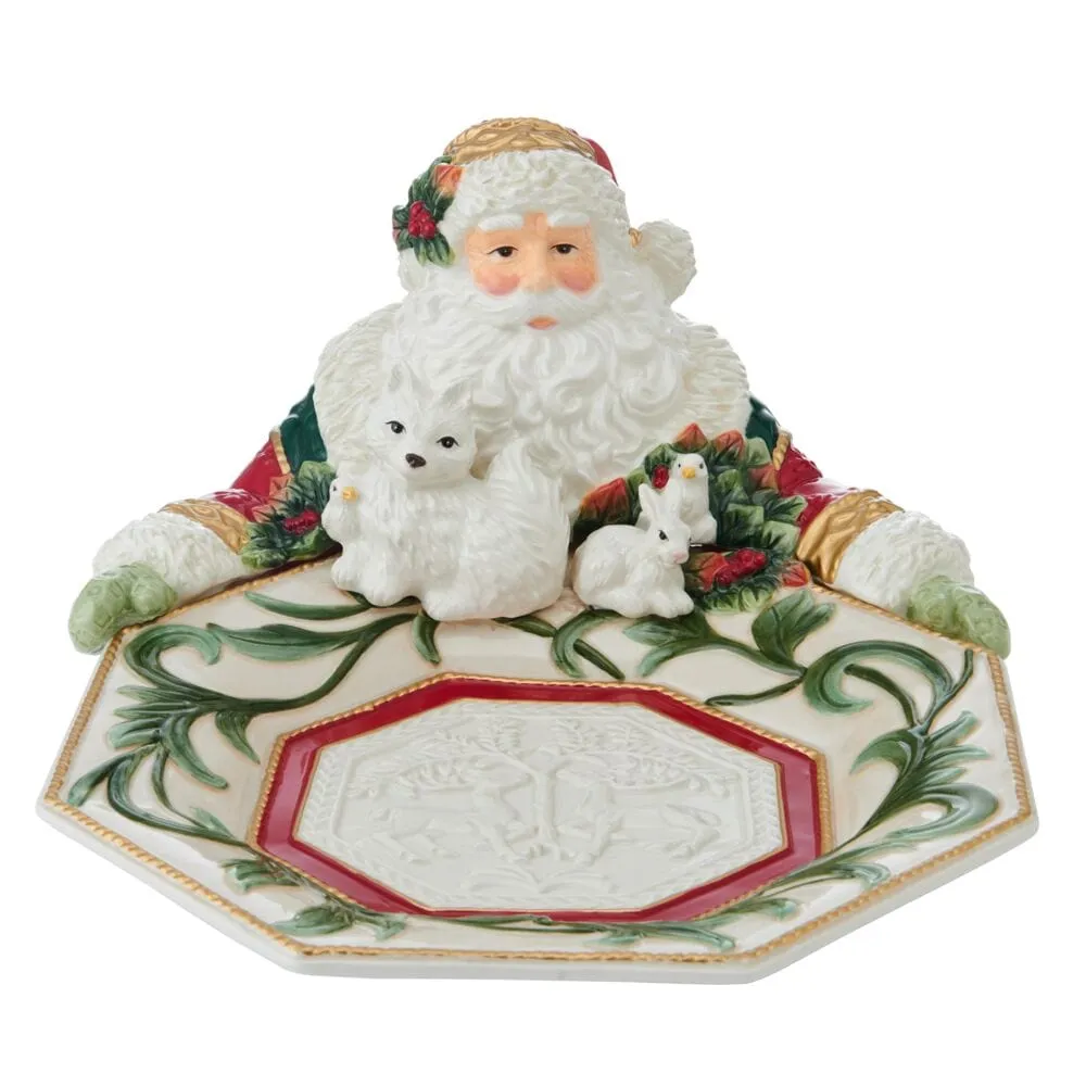 Fitz and Floyd Woodland Holiday ciotola Babbo Natale