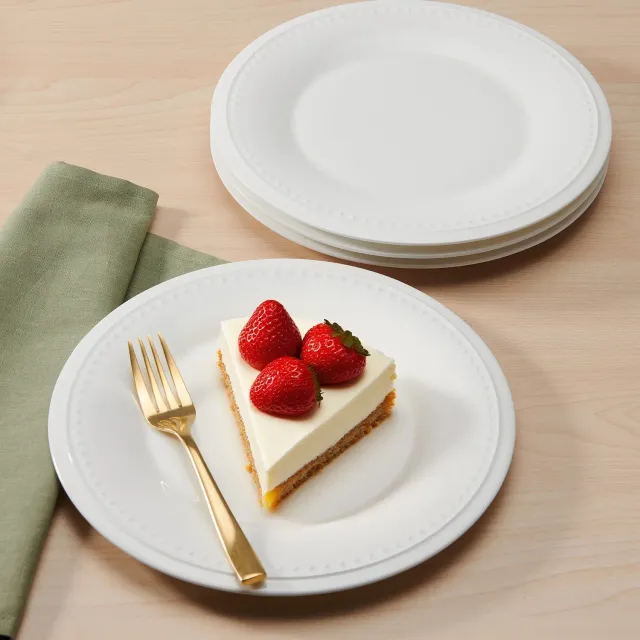 Fitz and Floyd Nevaeh White piatti insalata bone china 4 pz