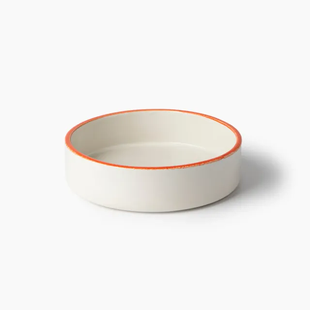 Gigi piatto fondo in ceramica Rosso Carminio fondo