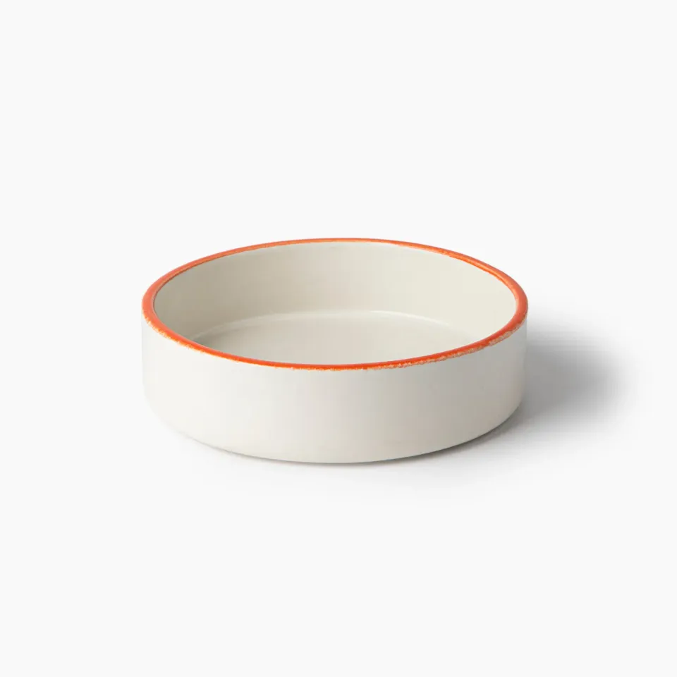 Gigi piatto fondo in ceramica Rosso Carminio fondo