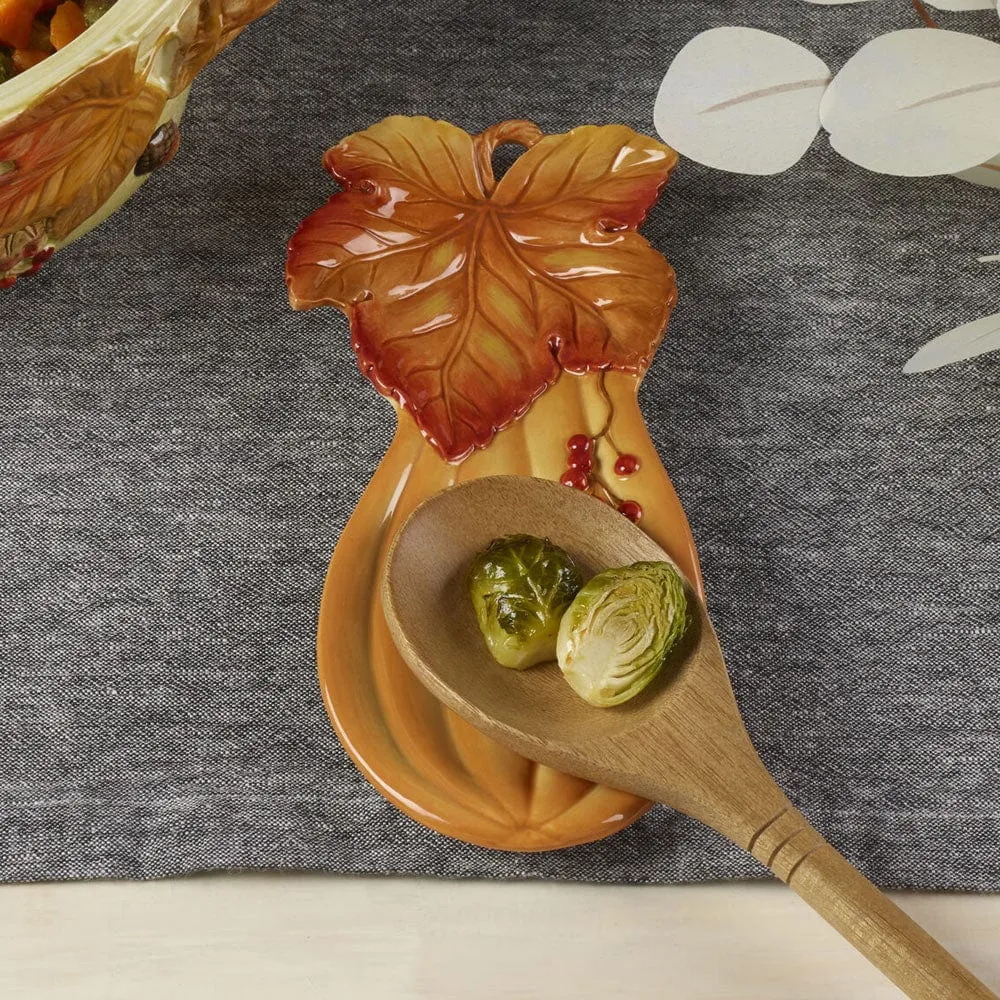 Fitz and Floyd Harvest poggia mestolo zucca maiolica