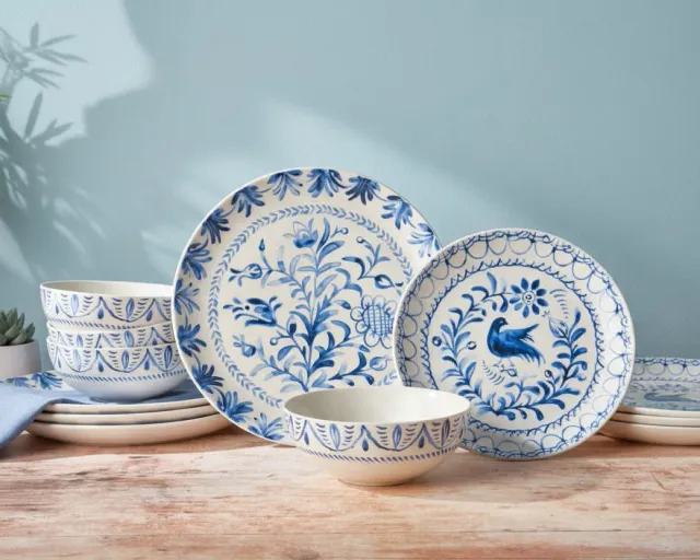 Fitz and Floyd Sicily Blue servizio piatti 12 pz stoneware blu