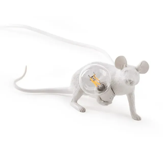 Seletti Mouse Lamp Steso lampada resina bianca