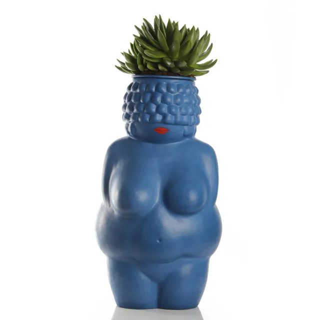 400 Gon Gisella Blu vaso terracotta blu 50 cm artigianale