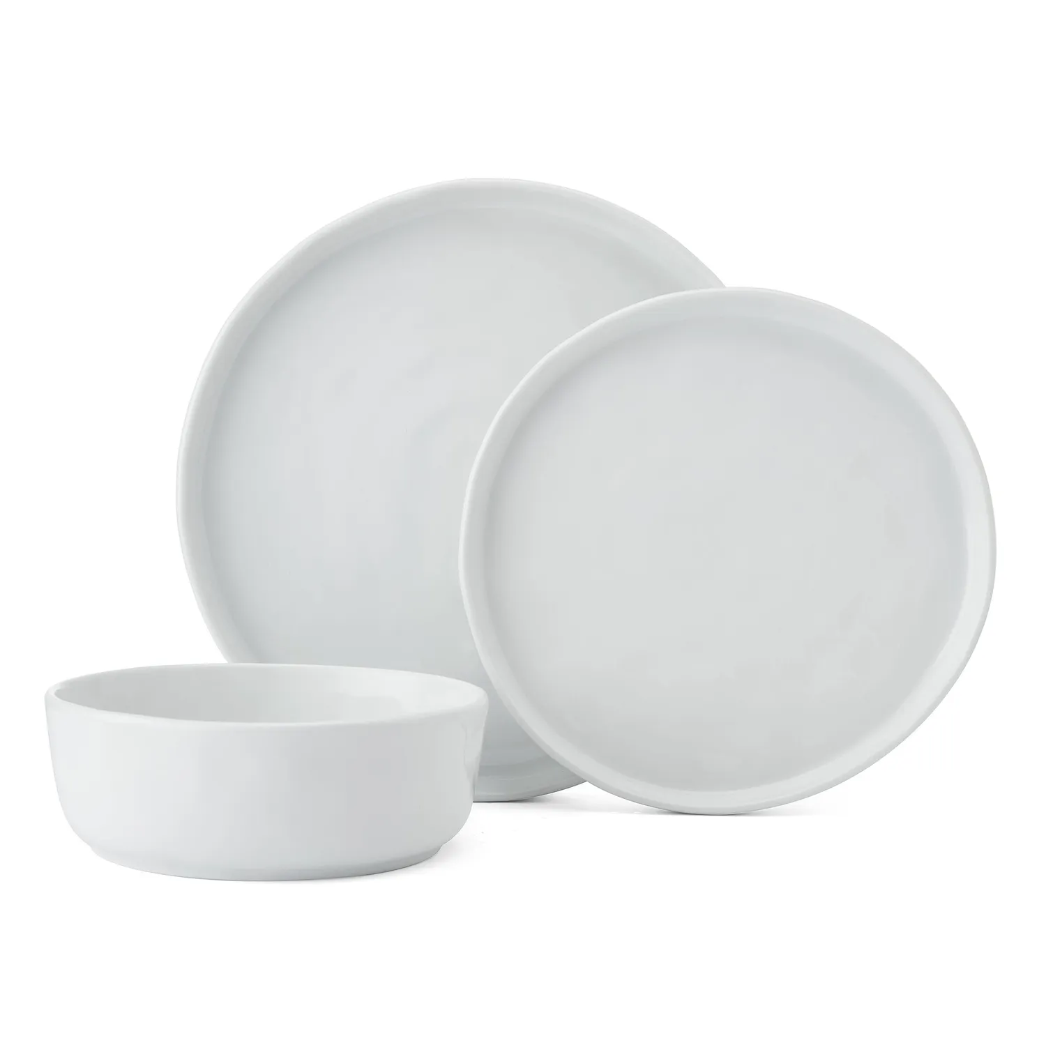 Fitz and Floyd Everyday White Organic High Wall servizio piatti 12 pezzi bianco
