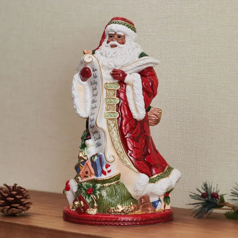 Fitz and Floyd Holiday Home Studio Santa statuetta 33 cm maiolica