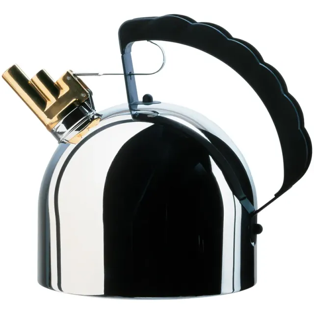 Alessi 9091 FM bollitore acciaio 2 colori manico nero