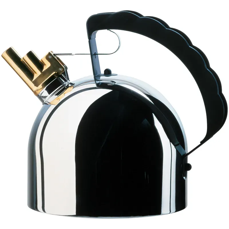 Alessi 9091 FM bollitore acciaio 2 colori manico nero