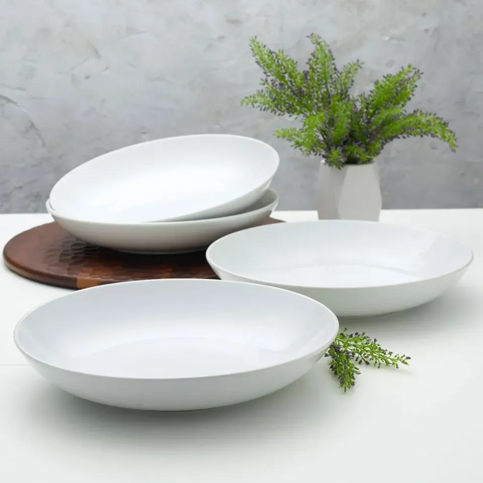 Fitz and Floyd Everyday White ciotole set 4 pezzi porcellana