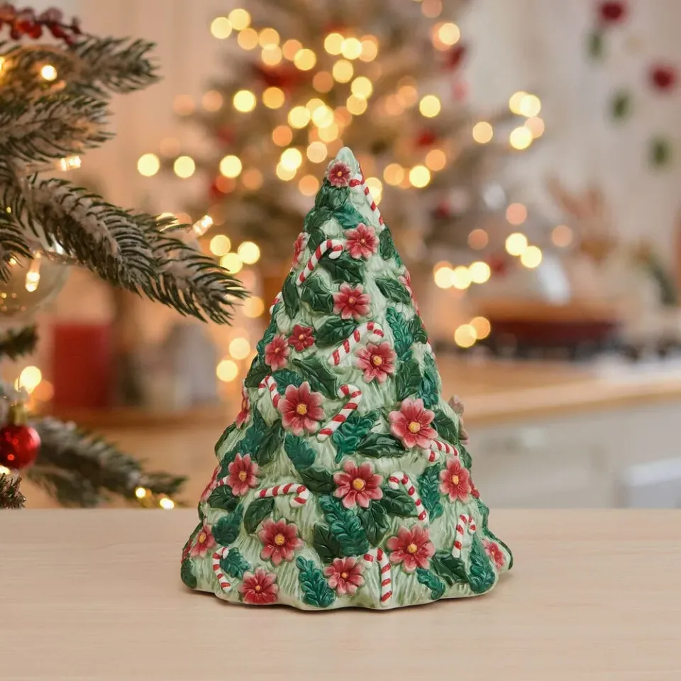 Fitz and Floyd Candy Cane carillon albero Natale 22 cm verde