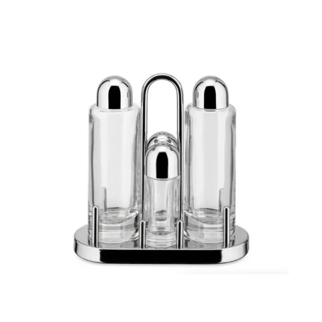 Alessi 5070 set condimenti acciaio 5 pezzi