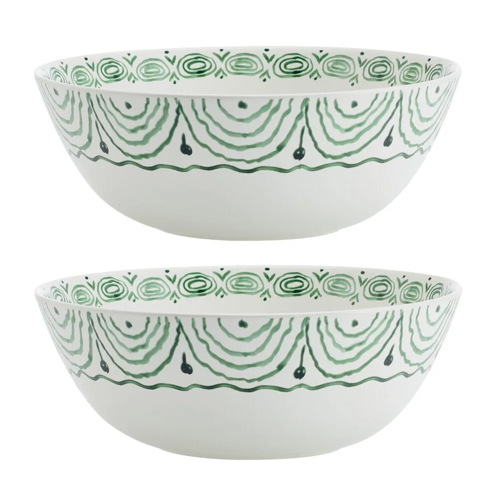 Fitz and Floyd Sicily Green set 2 ciotole + sale e pepe