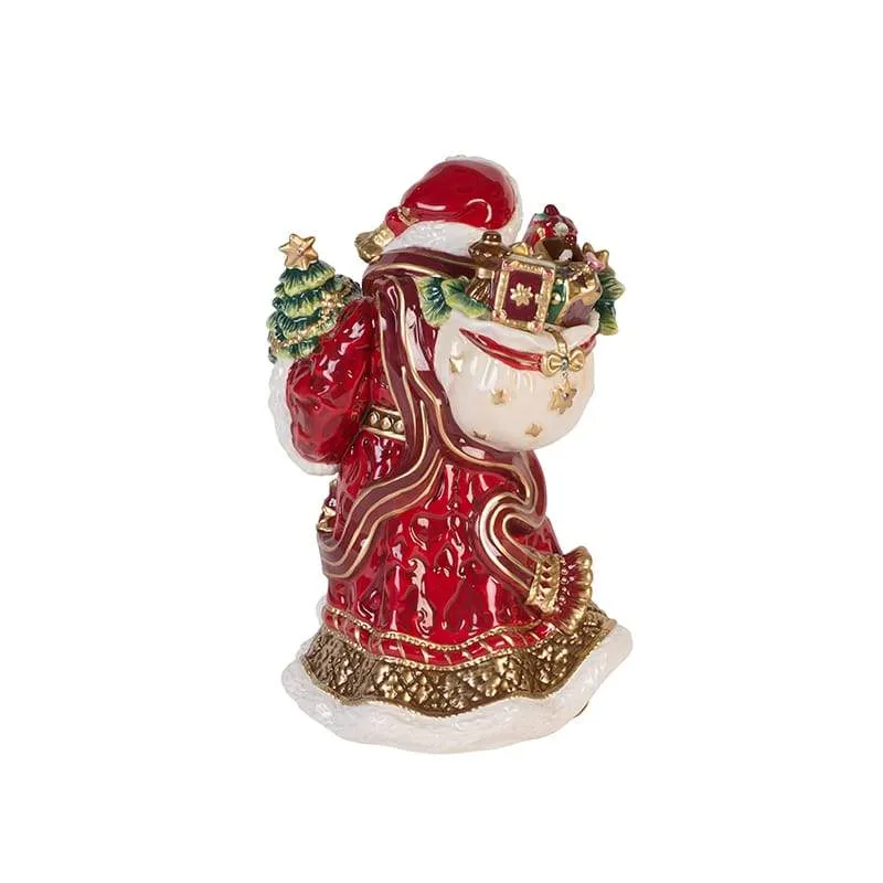 Fitz and Floyd Renaissance Holiday carillon Santa 24 cm