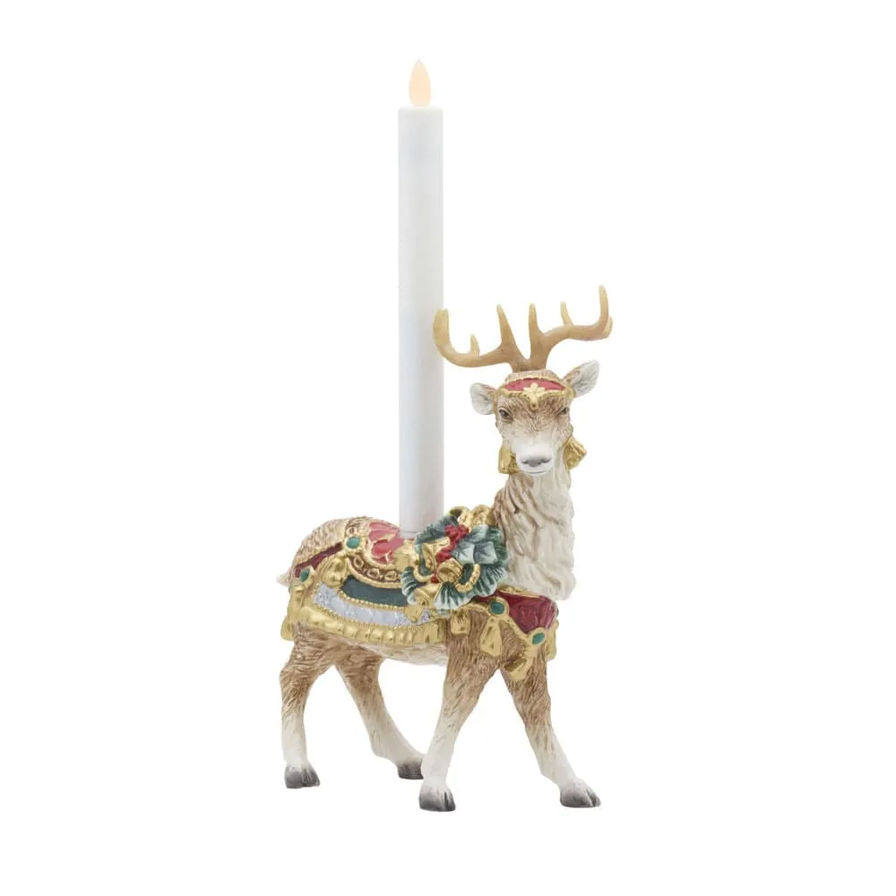 Fitz and Floyd Noel Holiday portacandele cervo terracotta