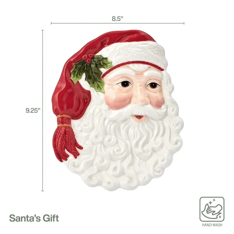 Fitz and Floyd Santa's Gift piatto antipasto Babbo Natale