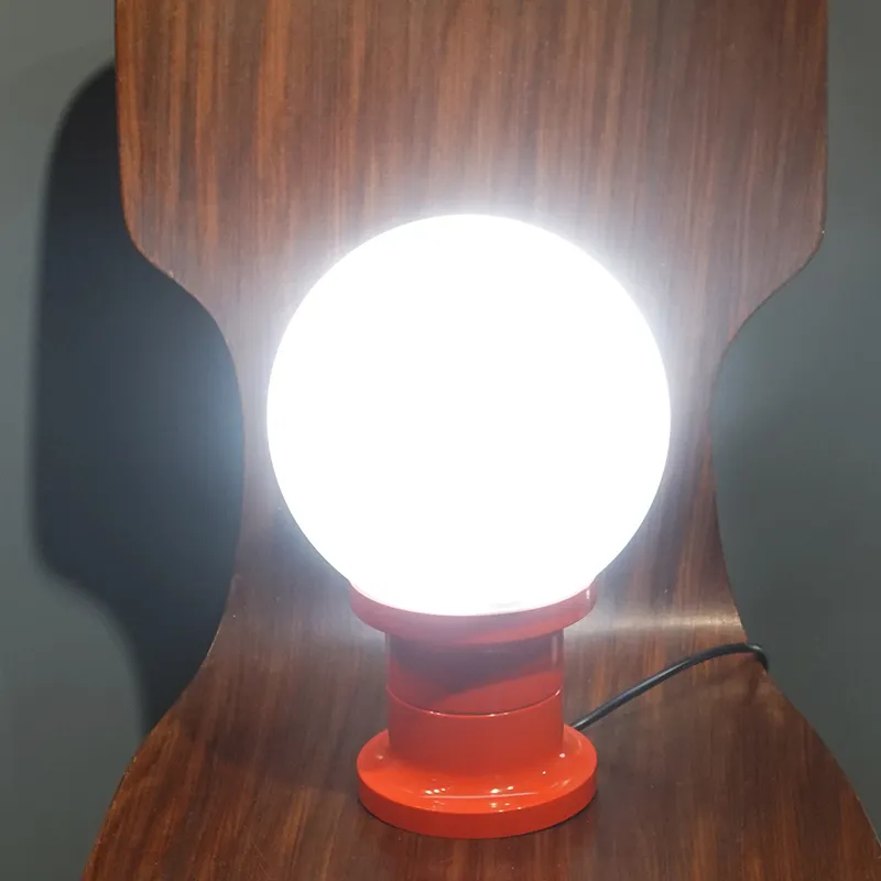 Martinelli Sfera lampada da tavolo vetro bianco