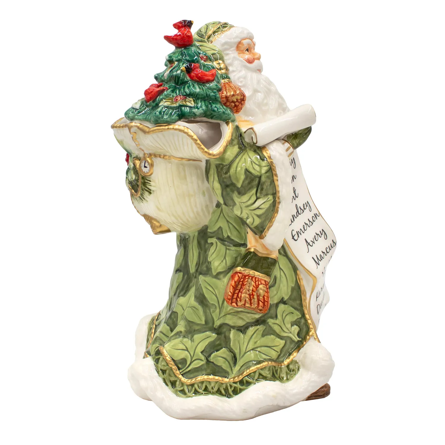 Fitz and Floyd Holiday Home brocca Babbo Natale verde 1,4 L