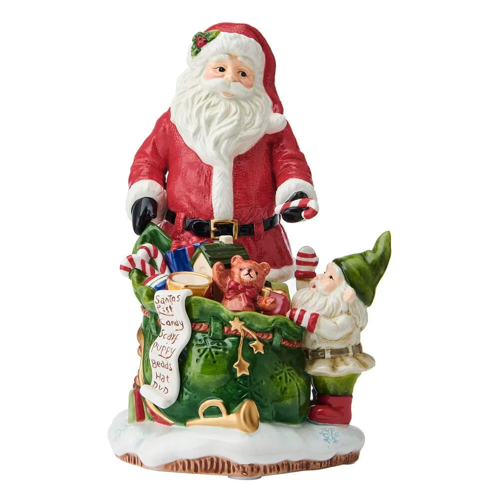 Fitz and Floyd Holiday Musical Santa statuetta elfo 28 cm