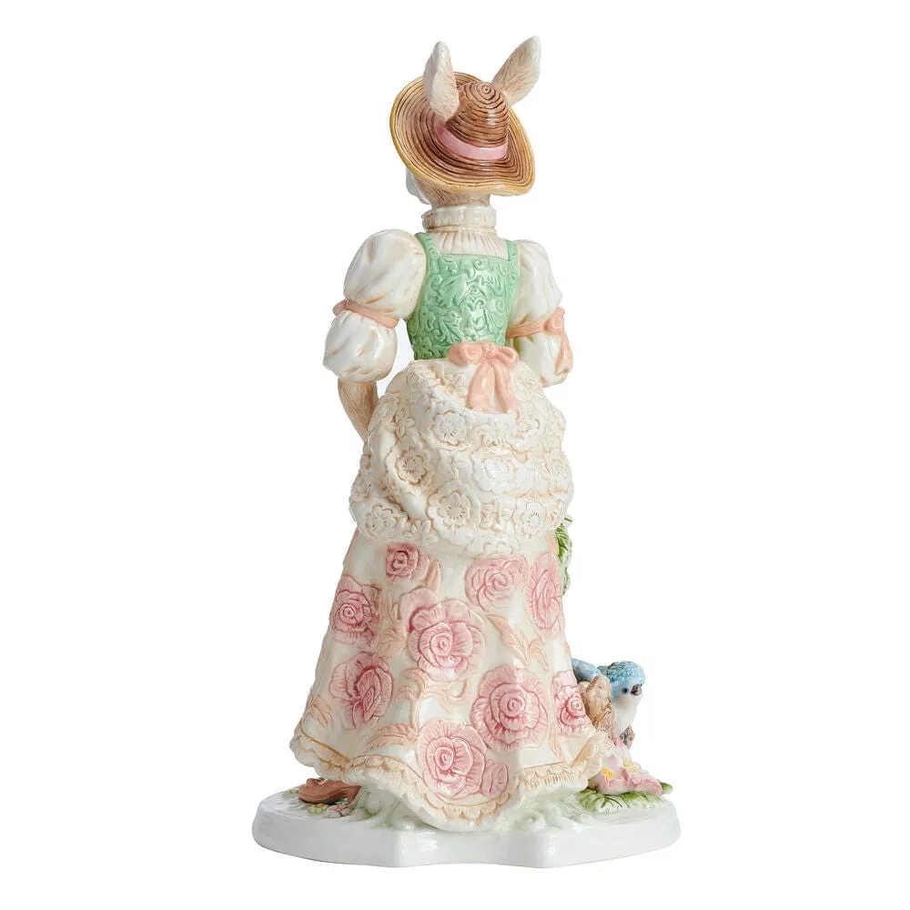 Fitz and Floyd Vita's Garden Coniglio Statuina 35cm Fiori