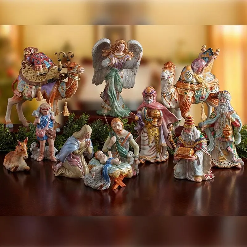 Fitz and Floyd Nativity Re Mago statuina presepe 19,5 cm dipinta a mano