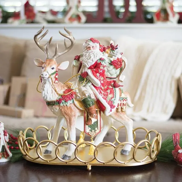 Fitz and Floyd Cardinal Christmas Babbo Natale Statuetta 42 cm