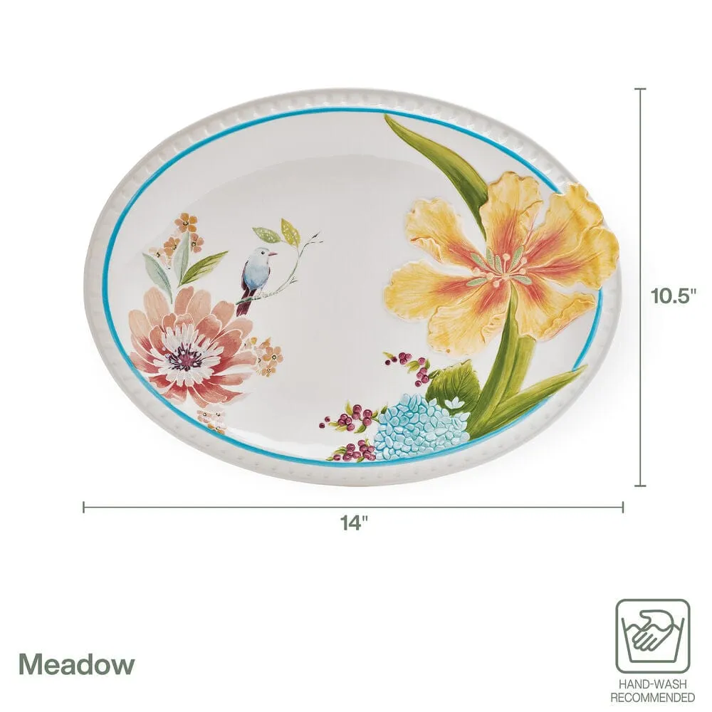 Fitz and Floyd Meadow Vassoio Portata 36 cm Floreale