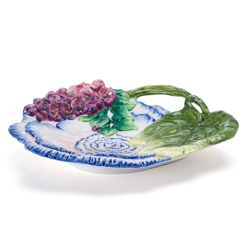 Fitz and Floyd Jardin Accent piattino dessert fiore terracotta