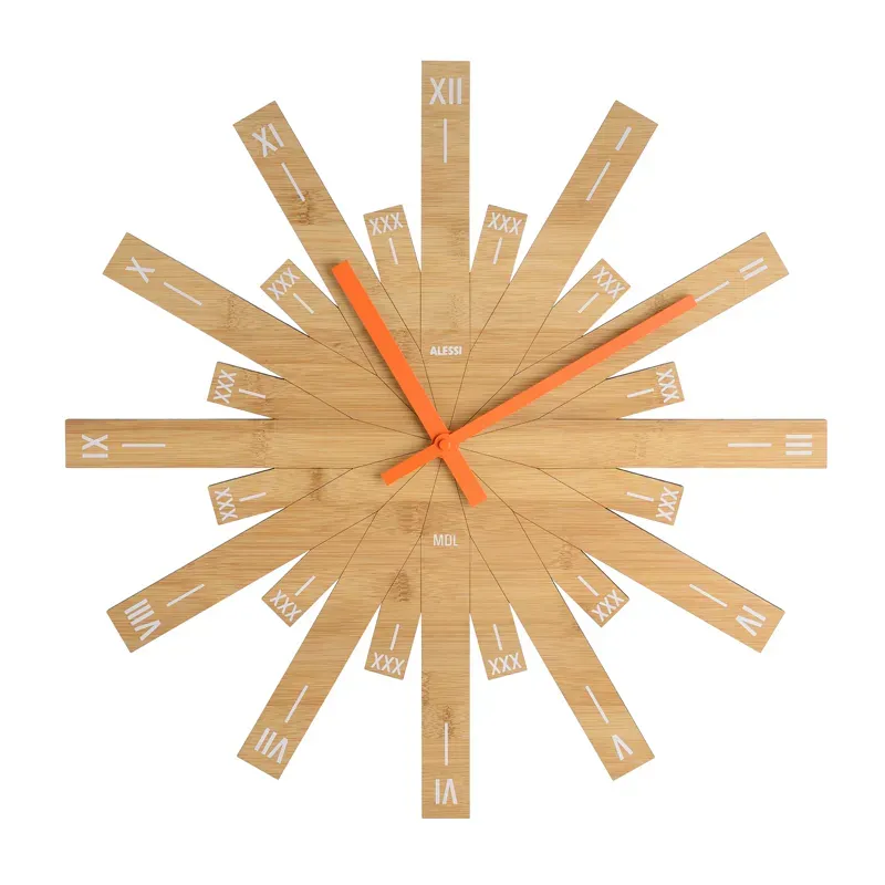 Alessi Raggiante orologio parete bambù moderno