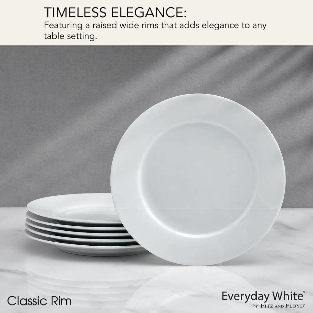 Fitz and Floyd Everyday White Classic Rim piatti antipasto set 6
