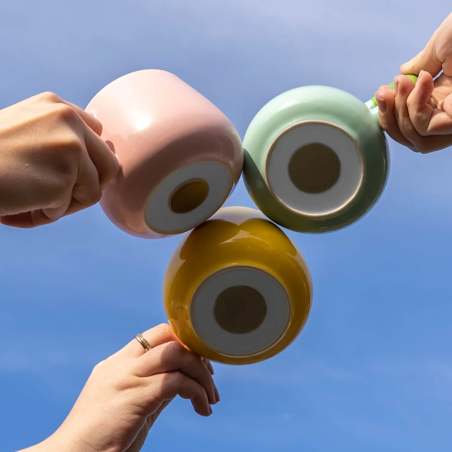 Silwy Sorbetto Estivo set 3 tazze magnetiche porcellana
