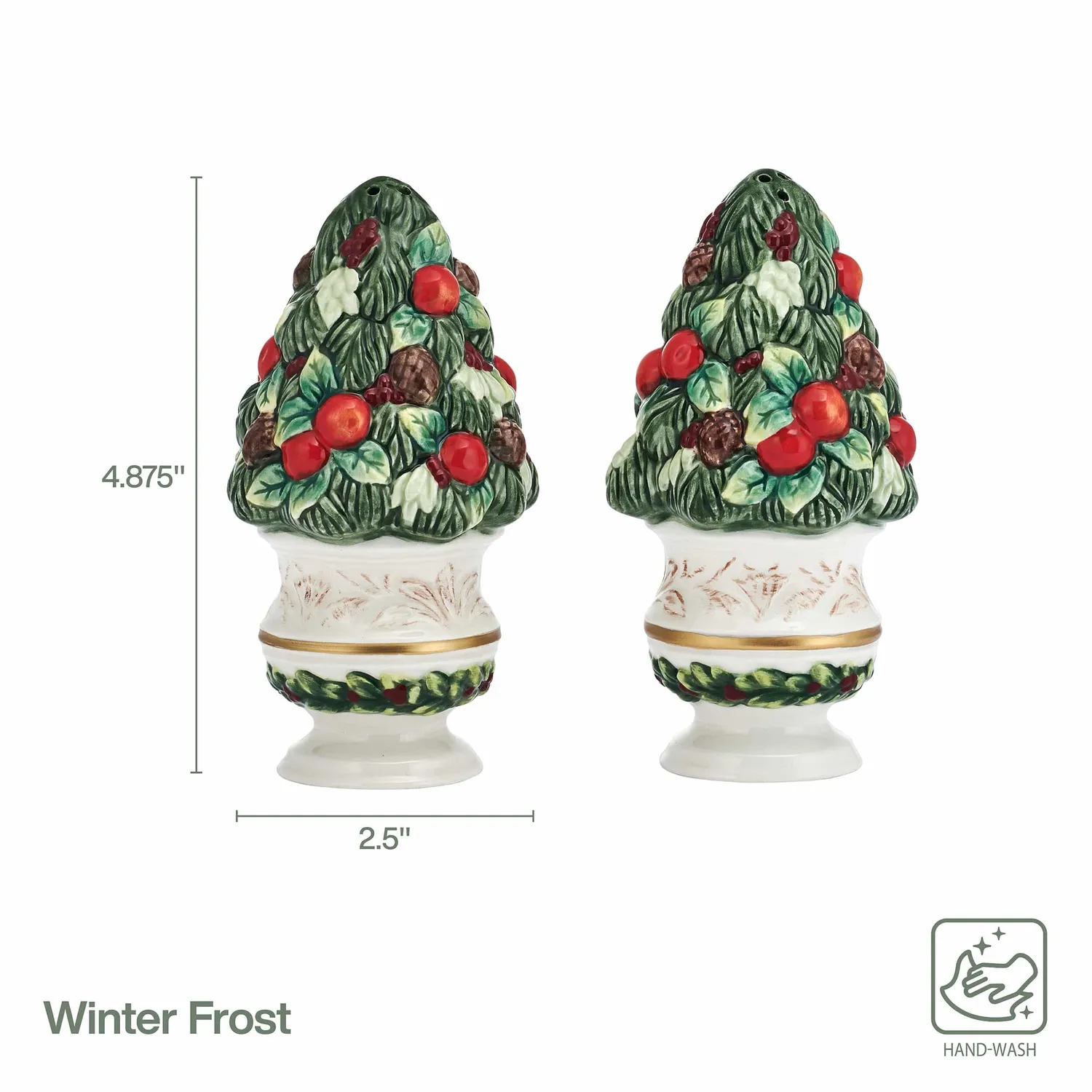 Fitz and Floyd Winter Frost Set sale e pepe alberi