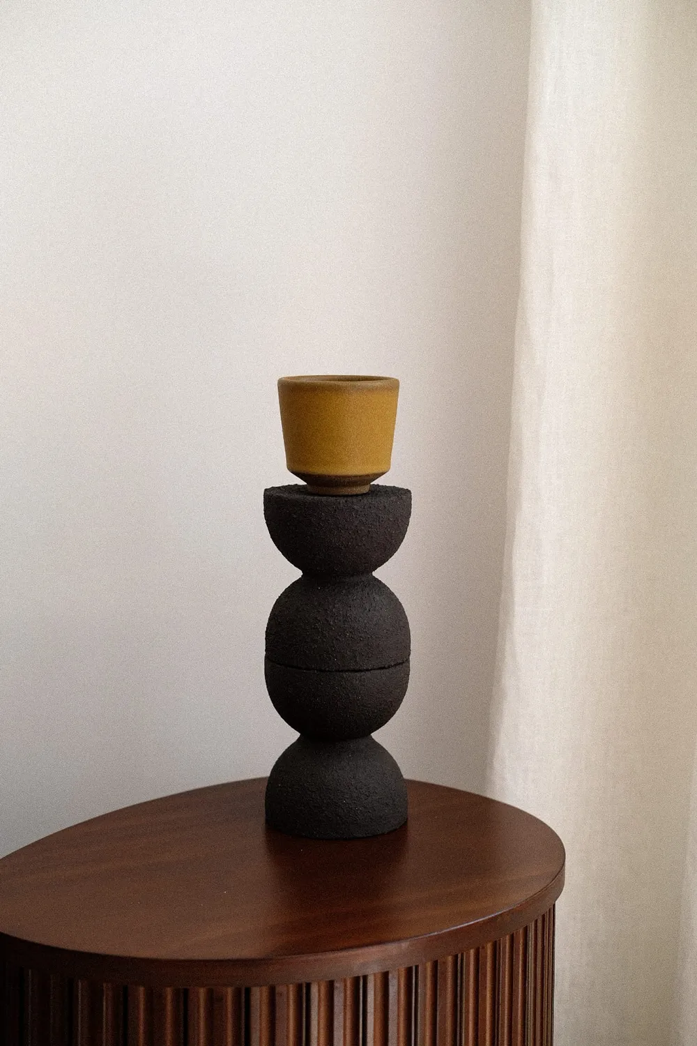 Poemi Aarde tazza piede 170 ml ocra gres