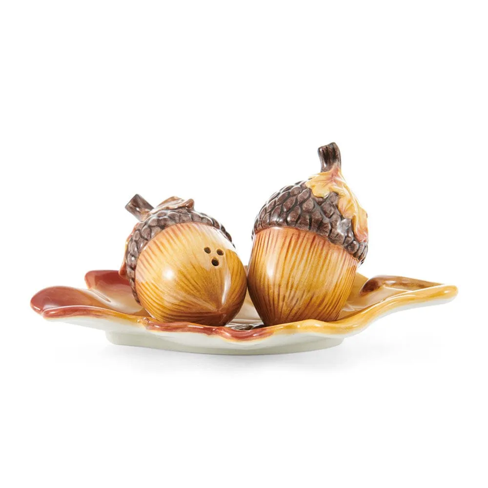 Fitz and Floyd Harvest set sale e pepe ghianda con vassoio