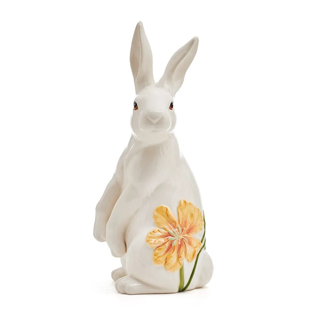 Fitz and Floyd Meadow statuetta coniglio seduto maiolica 34 cm