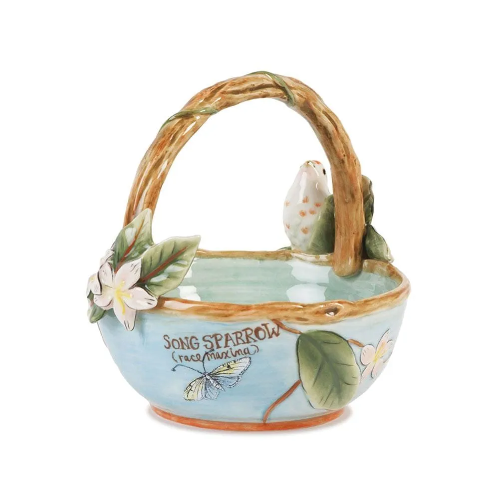 Fitz and Floyd Toulouse Basket cestino 14 cm azzurro