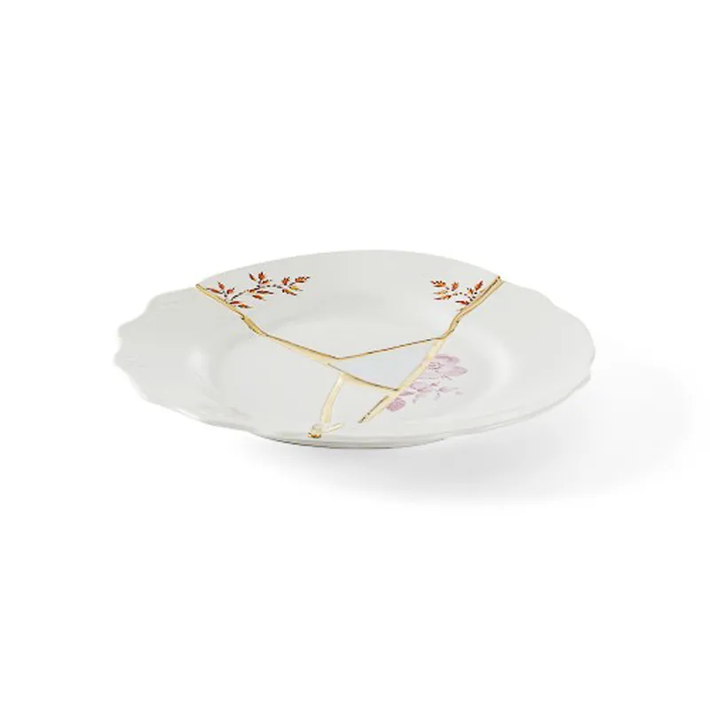 Seletti Kintsugi Piatto Dessert n.1 porcellana oro