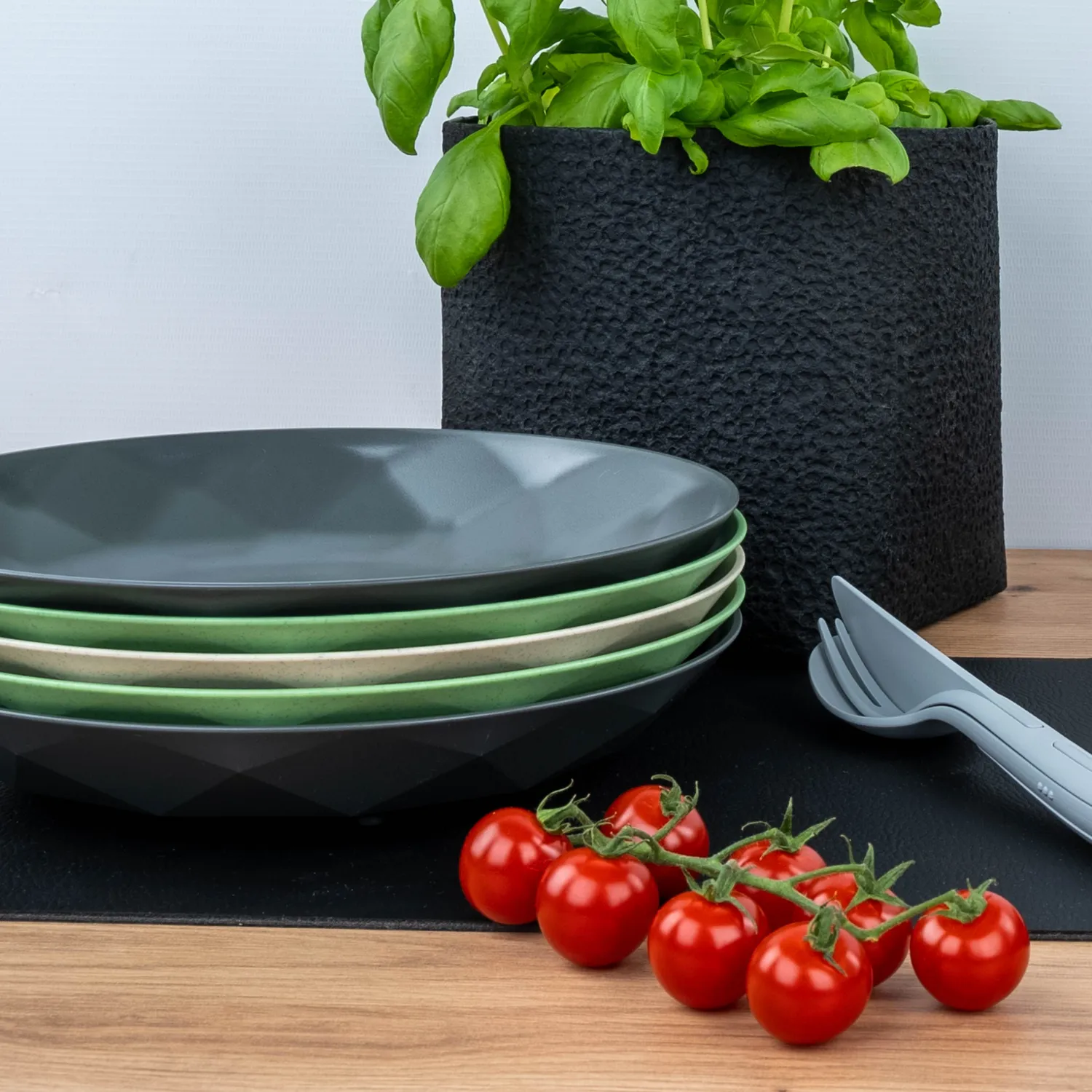 Silwy Piatto Magnetico Verde 24 cm in Plastica Antiscivolo