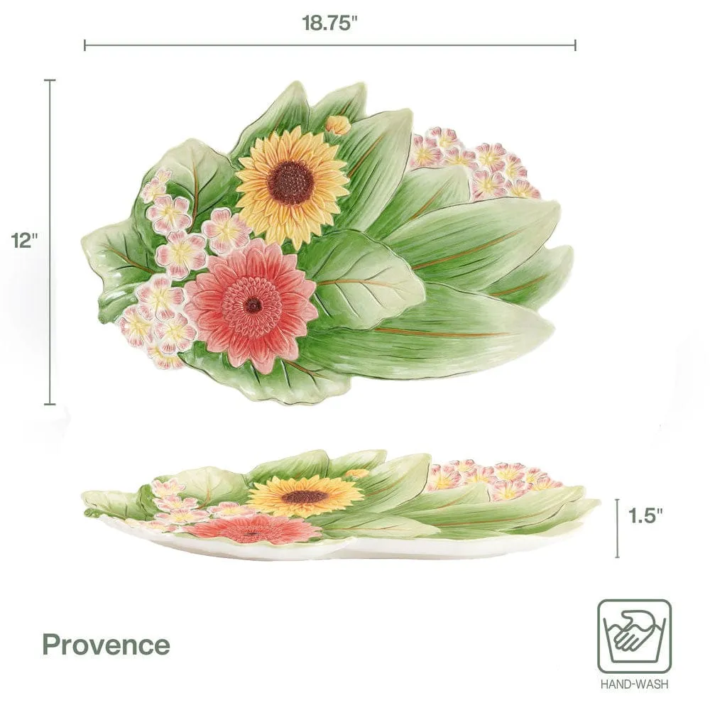 Fitz and Floyd Provence Sunflower piatto portata girasoli