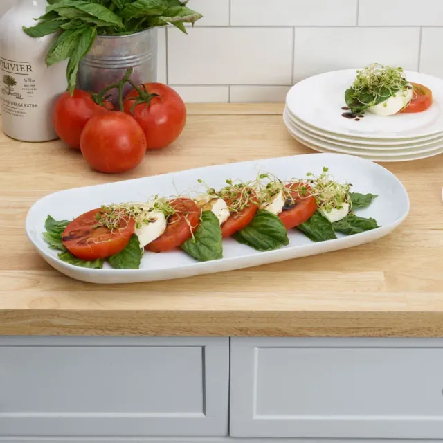 Fitz and Floyd Everyday White Organic vassoio 38 cm porcellana
