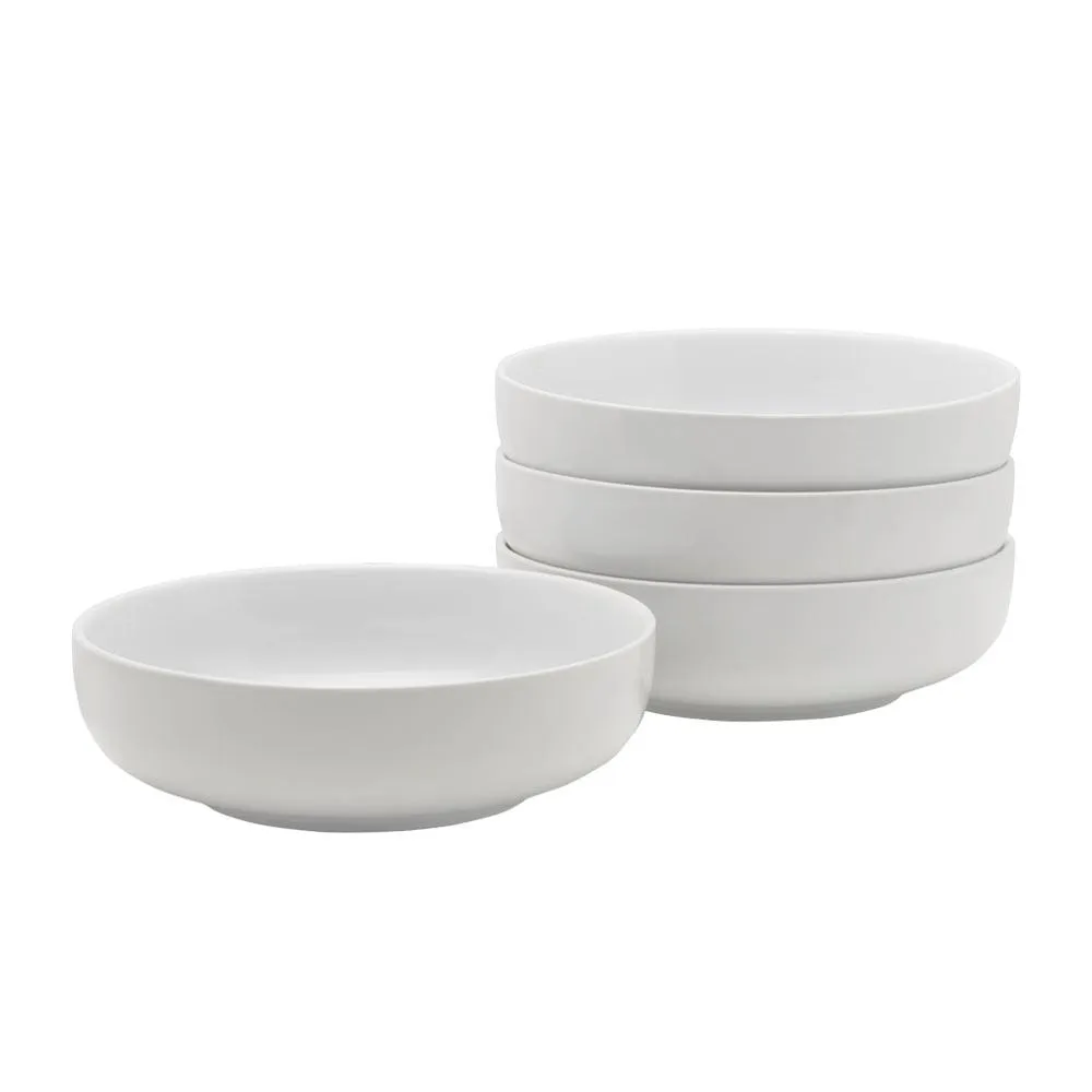 Fitz and Floyd Everyday White set 4 piatti pasta porcellana